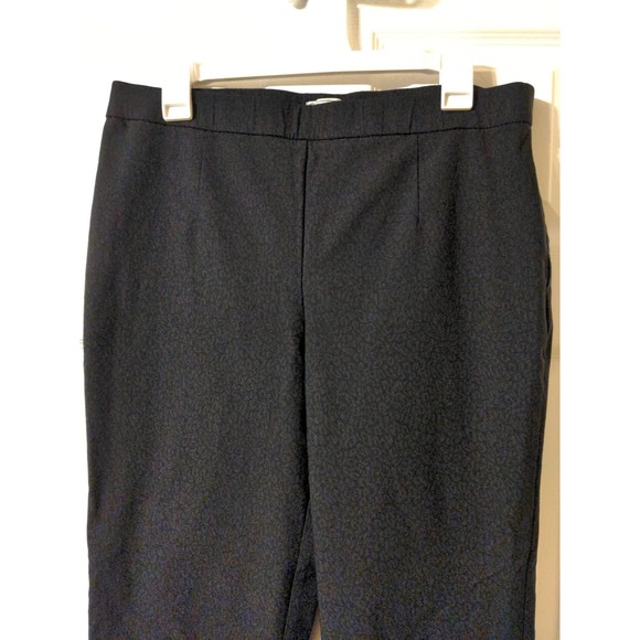 Like new Dana Buchman black leopard tights leggings slacks - Picture 2 of 5